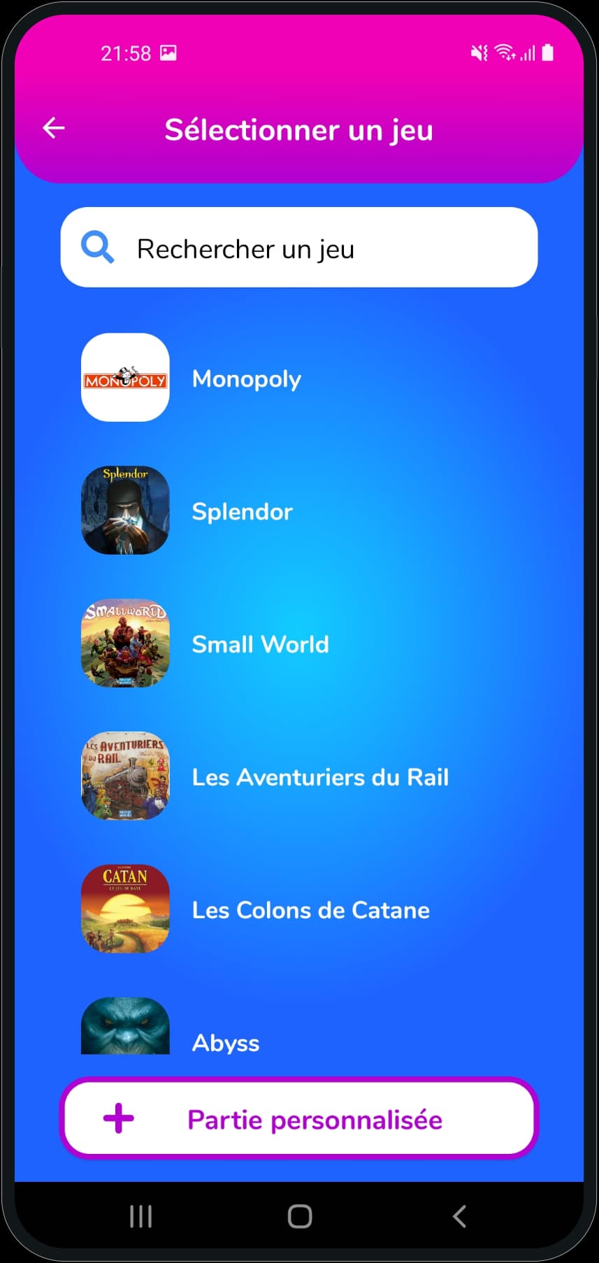 Game choice