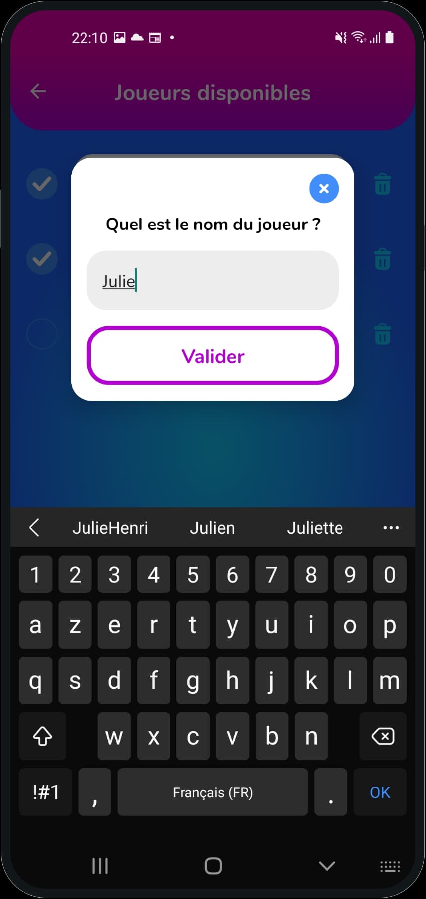 Player name