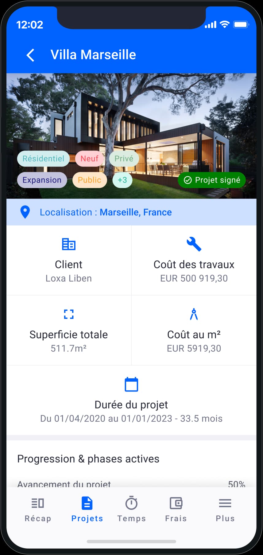 Détail d’un projet